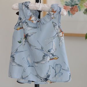 Painted bluebird blouse by Next